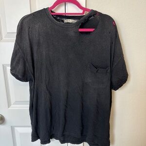 Free people distressed tee